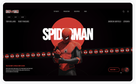 Spiderman launch website